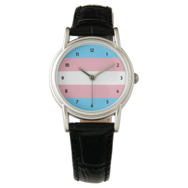 Transgender Pride Large Clock Armbandsur (Framsida)