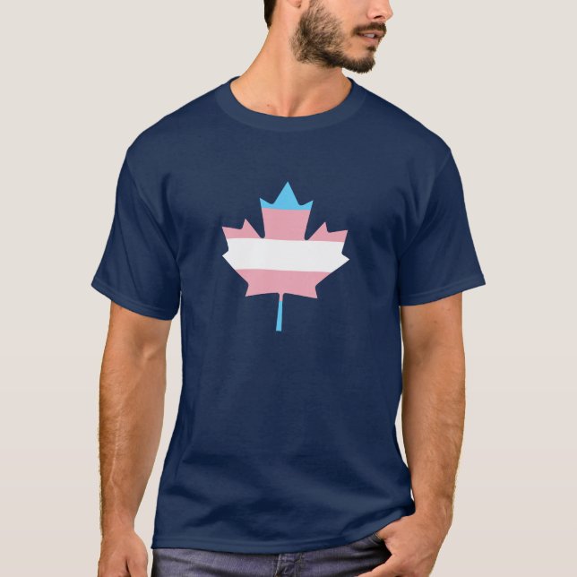 Transgender pride maple löv T-Shirt (Framsida)