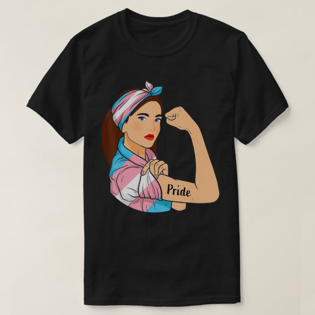 Transgender-Pride Onedbrytbart HGBT Trans Flagga T T Shirt (Design framsida)