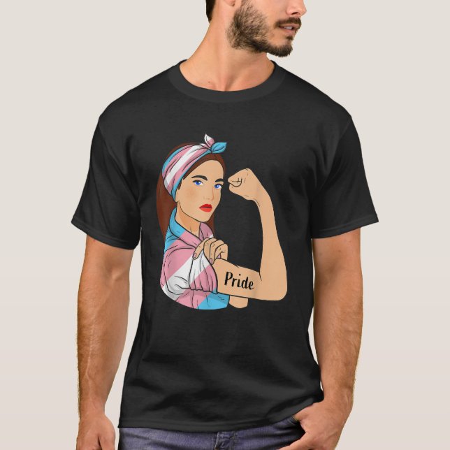 Transgender-Pride Onedbrytbart HGBT Trans Flagga T T Shirt (Framsida)