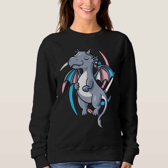Transgender Pride Saker Trans Dragon Video Game Lg T Shirt (Framsida)