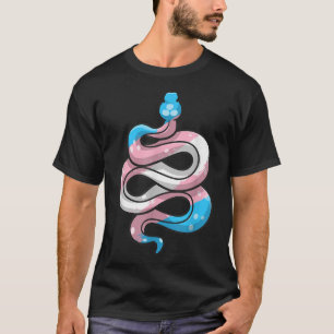 Transgender Pride Saker Trans Flagga Snake Reptile T Shirt