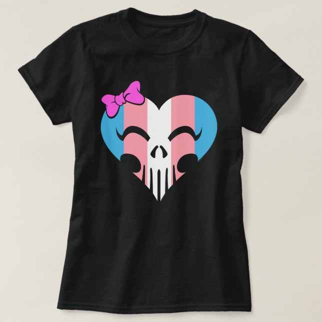 Transgender Pride Skully Women's T Shirt (Design framsida)