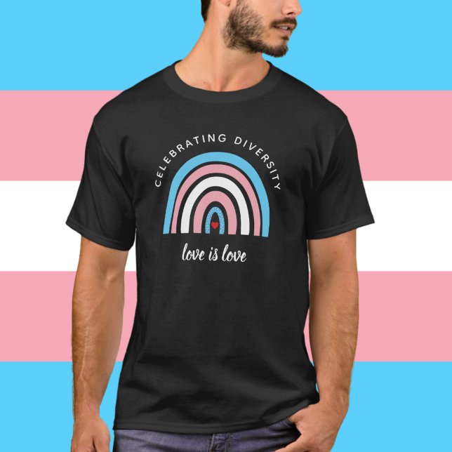 Transgender Pride som högtidlighåller mångfalden K T Shirt (Skapare uppladdad)