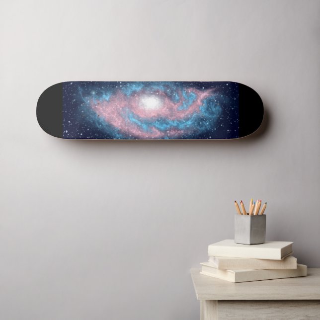 Transgender Pride Spiral Galaxy Skateboard Deck (Väggkonst (Horz))