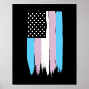 Transgender Pride Stars och stripes Poster