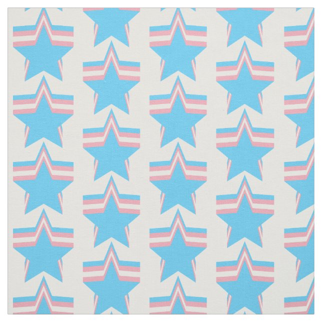 Transgender pride stars tyg (Provkarta)
