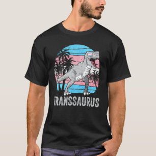 Transgender Pride Trans Flagga Dinosaurie Trex HBT T Shirt