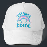 Transgender-Pride Truckerkeps<br><div class="desc">Transa pride med en vacker regnbåge tillverkad med färg i pridet flagga,  blått,  rosa och vitt.</div>