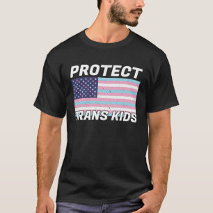 Transgender Protect Trans Kids American Flagga Pri T Shirt