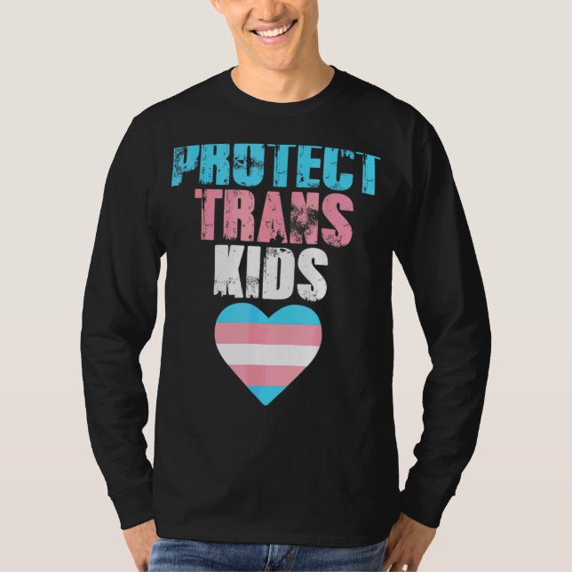 Transgender Protect Trans Kids Lgbtq Queer T Shirt (Framsida)