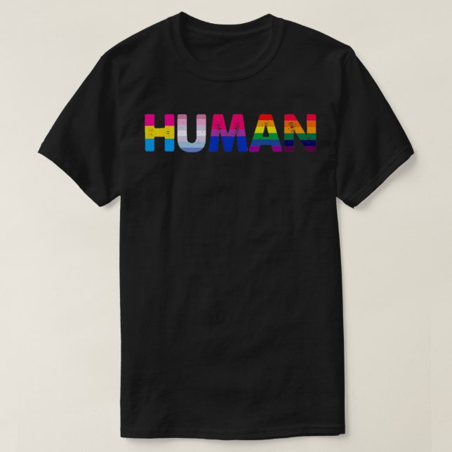Transgender Rainbo i HBT Flagga i månaden Gay prid T Shirt (Design framsida)