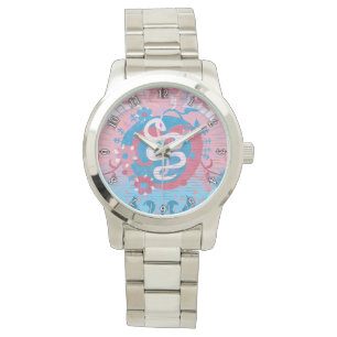 Transgender Snake Damask - Trans Pride Flagga Färg Armbandsur