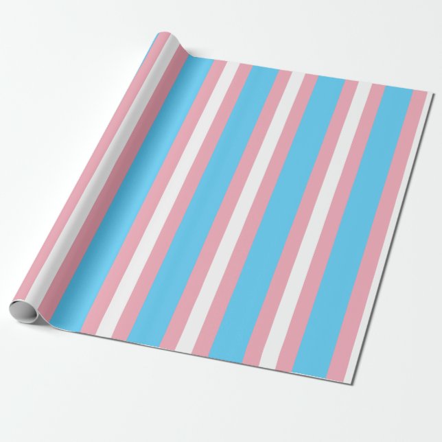 Transgender stoltheitsflagg Vertikal Presentpapper (Utrullad)