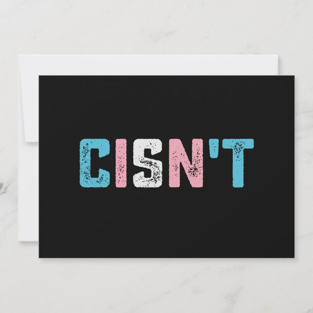 Transgender stolthet är inte rolig HBTQ Trans flag Inbjudningar (Framsida)