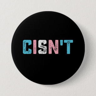 Transgender Stolthet Cisn't HBTQ Trans Flag Rolig Knapp