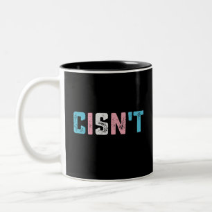 Transgender Stolthet Cisn't HBTQ Trans Flag Rolig Två-Tonad Mugg