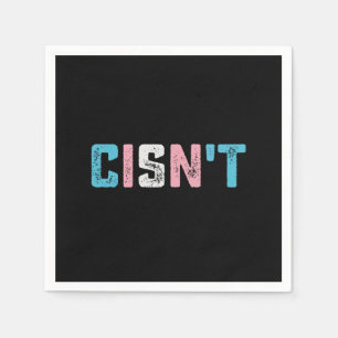 Transgender Stolthet Cisn't HBTQ Trans Flag Roligt Pappersservett