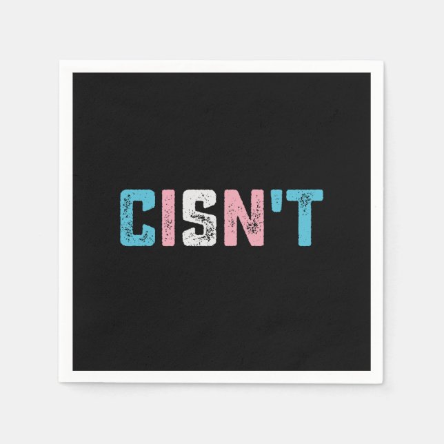 Transgender Stolthet Cisn't HBTQ Trans Flag Roligt Pappersservett (Framsidan)