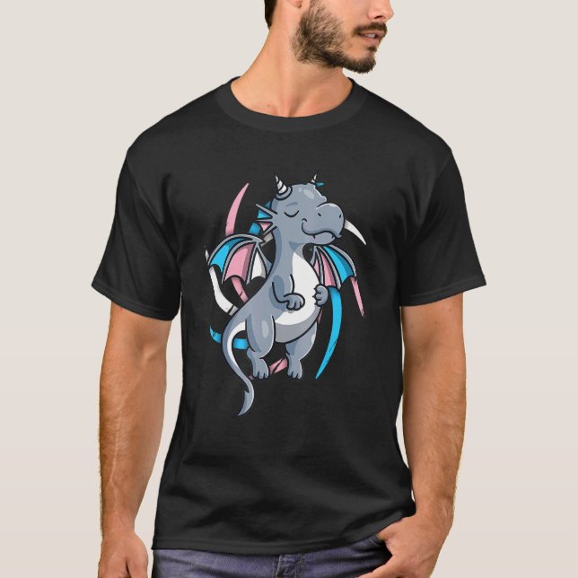 Transgender Stolthet Saker Trans Drak Video Game   T Shirt (Framsida)