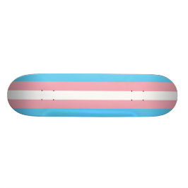 Transgender Stolthetsflagga - HBTQ Regnbåge Mini Skateboard Bräda 18,5 Cm