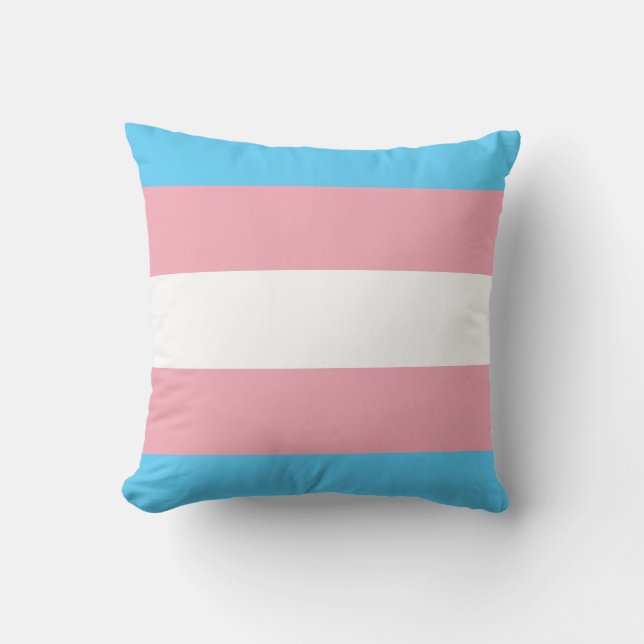 Transgender stolthetsflagga kudde (Framsida)