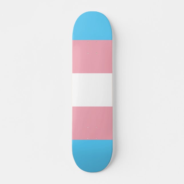 Transgender stolthetsflagga mini skateboard bräda 18,5 cm (Framsida)