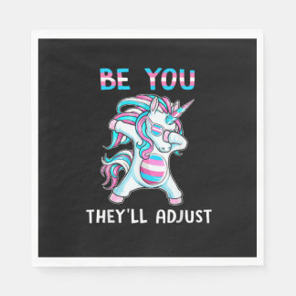 Transgender Unicorn om de justerar Trans Pr Pappersservett