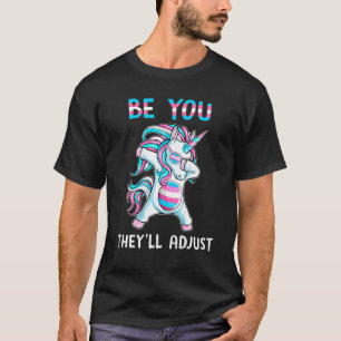 Transgender Unicorn om de justerar Trans Pr T Shirt