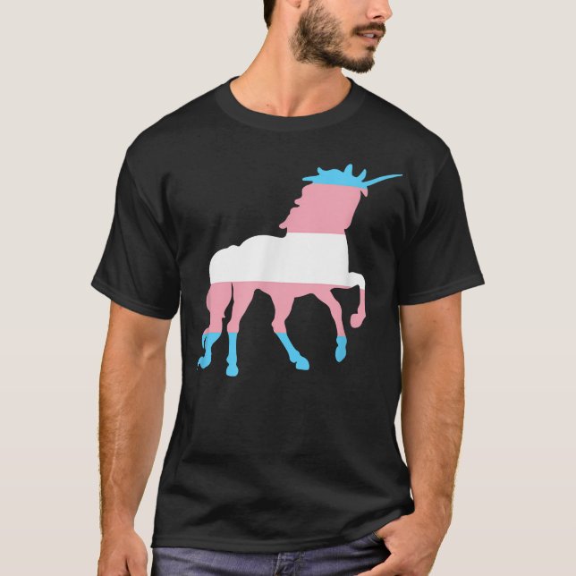 Transgender    UnicornTrans Pride LGBTQ Tee  (Framsida)