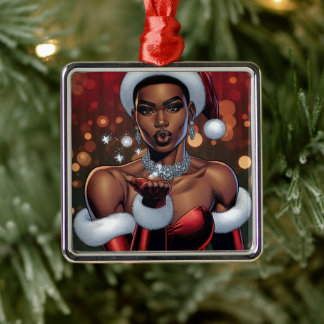Transgender Woman Festive Christmas Julgransprydnad Metall