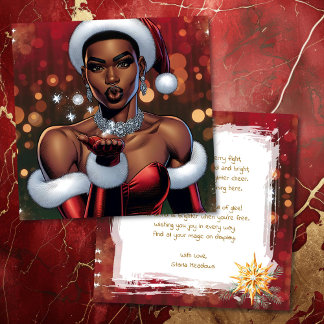 Transgender Woman Festive Christmas Poem Julkort