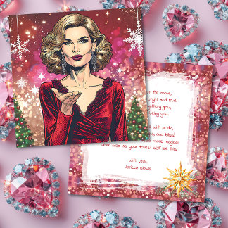 Transgender Woman Festive Christmas Poem Julkort