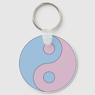 Transgender Yin Yang Symbol Nyckelring