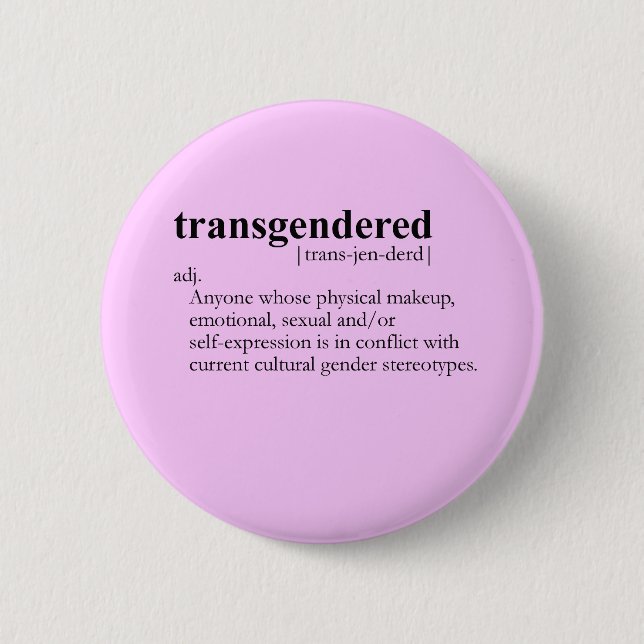TRANSGENDERED (definition) Knapp (Framsida)
