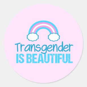 Transgenderen är härlig runt klistermärke