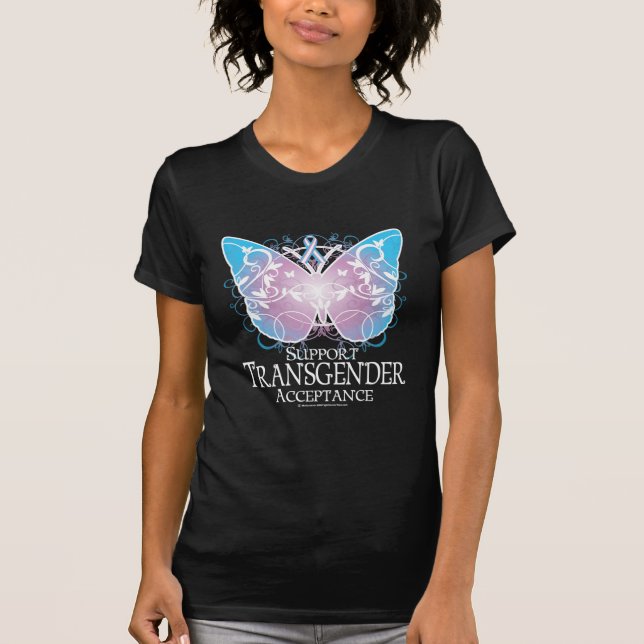 Transgenderfjäril Tee Shirt (Framsida)