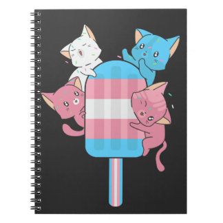 Transgenderflagga Katter och en glasspinne Anteckningsbok