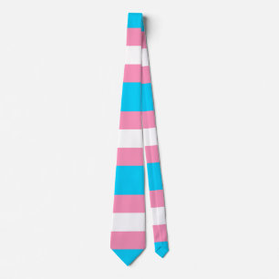 Transgenderflagga LGBTQIA+ Rosa, Blå och Vit Slips