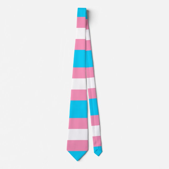 Transgenderflagga | LGBTQIA+ Rosa, Blå och Vit Slips (Framsida)