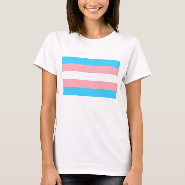 Transgenderflagga T Shirt (Framsida)