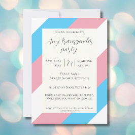 Transgenderflagga trans pride t-day fest inbjudan