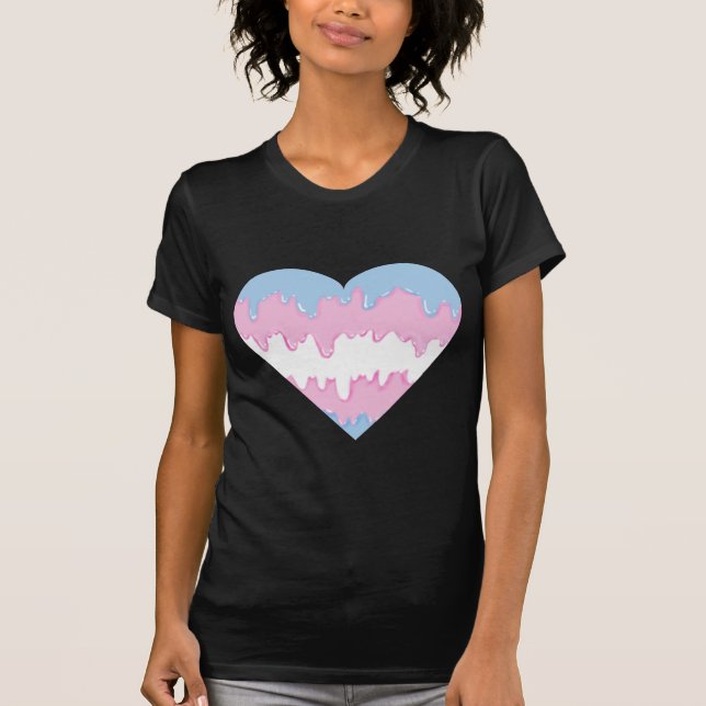 transgenderhjärta tee (Framsida)