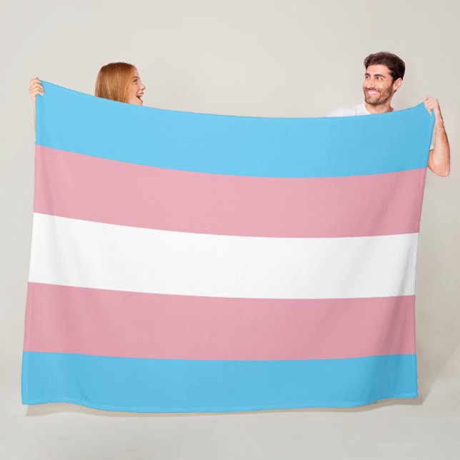 Transgenderprideflagga Fleecefilt (På plats)