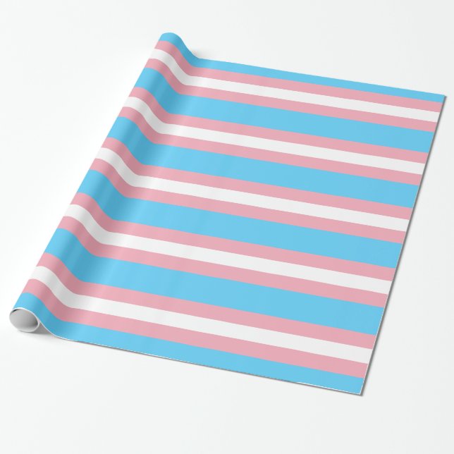 Transgenderprideflagga - LGBT-trans.-regnbåge Presentpapper (Utrullad)