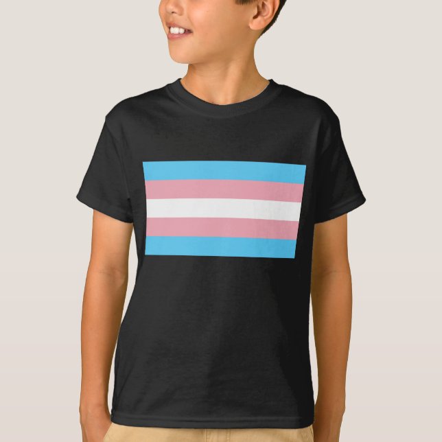 Transgenderprideflagga T Shirt (Framsida)