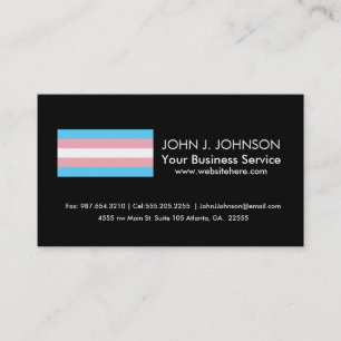 Transgenderprideflagga Visitkort