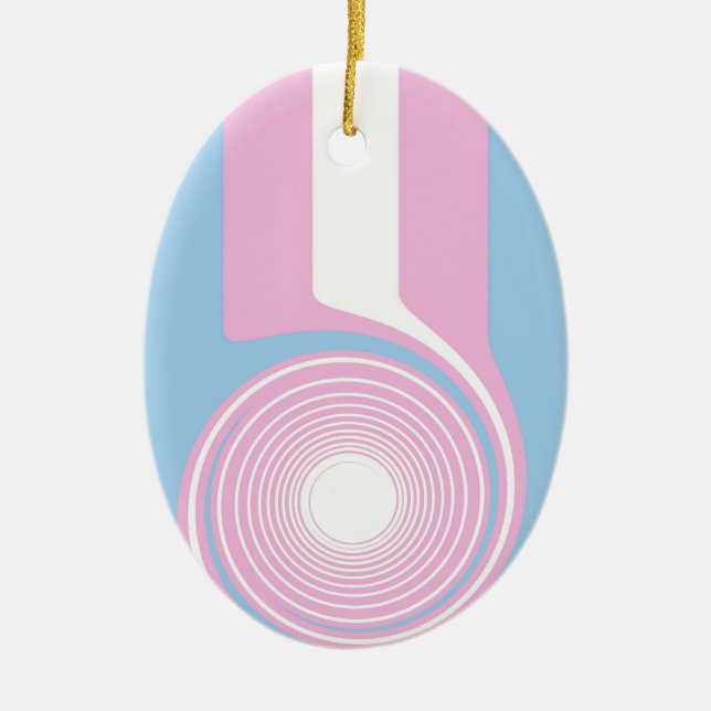 Transgenderprideprydnad Julgransprydnad Keramik (Framsidan)