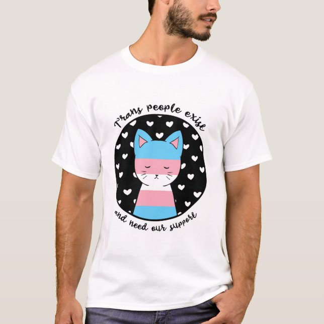 Transgenderservicekattunge T Shirt (Framsida)