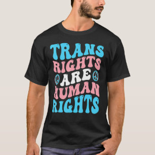 Transgenens HBT-Pride Groovy Trans-Höger är Hum T Shirt